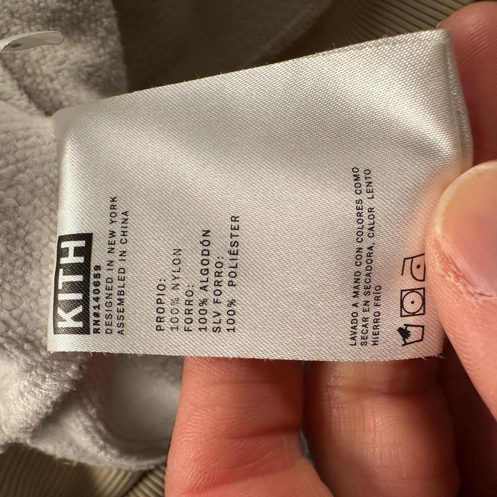 Kith Hoodie Mens L Plaid Pullover Pocket Beige Blue Rust Fleece Lined Relaxed‎ - Picture 7 of 8